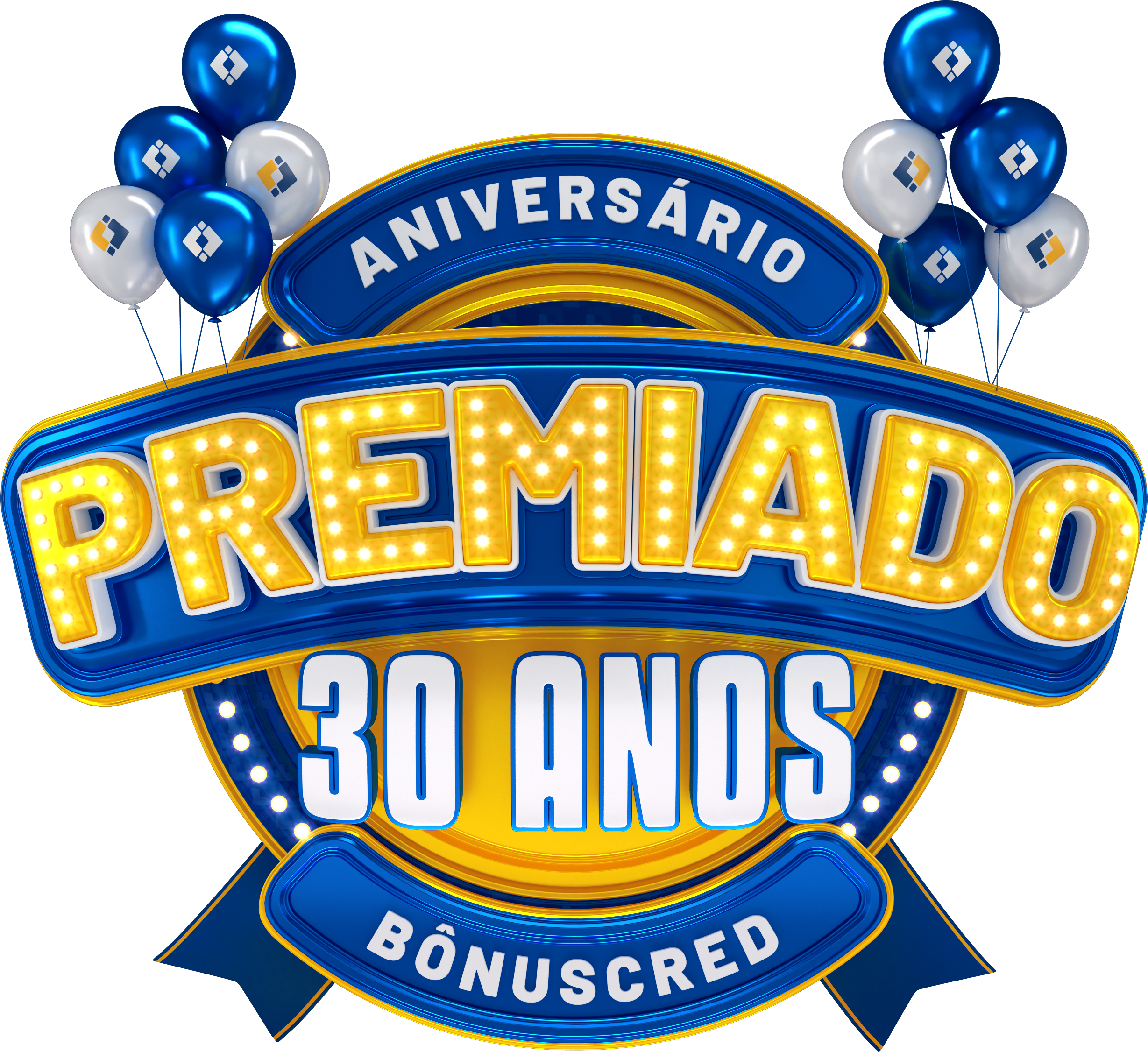 Logo Aniversário Premiado 30 Anos BonusCred